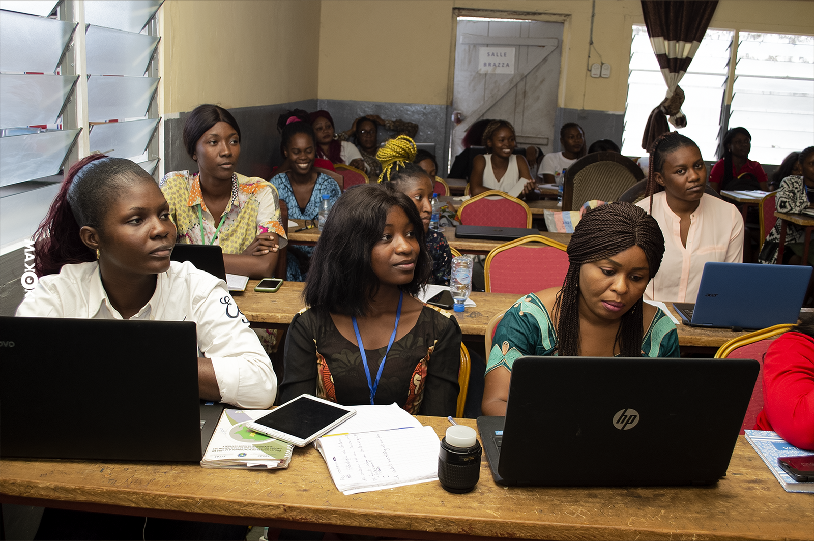 Participantes à un atelier numérique Elenge Mwasi Connekt